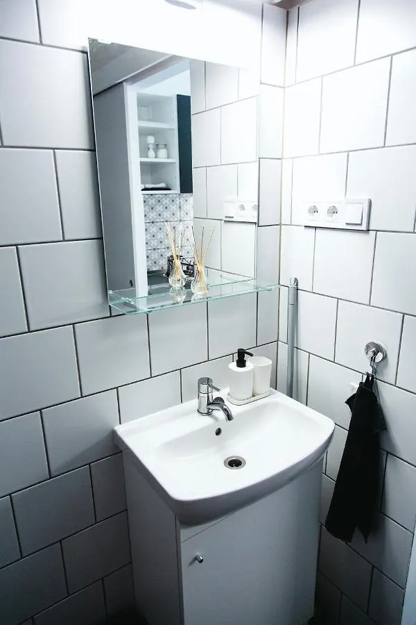Black & White Apartment With A Gift Soft Panda Budapest Hungary