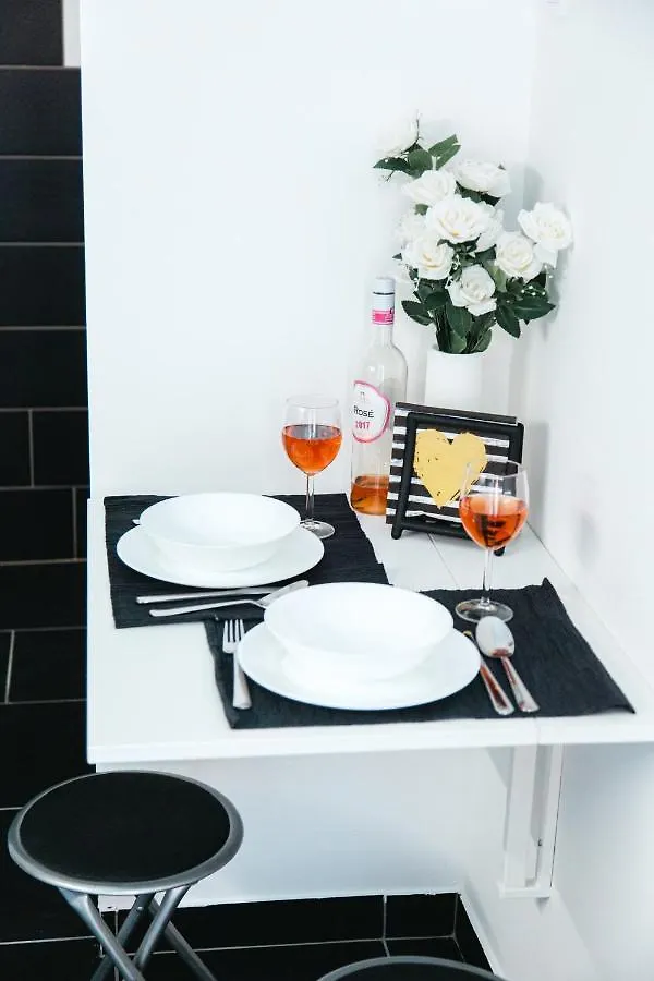 Black & White Apartment With A Gift Soft Panda Budapest