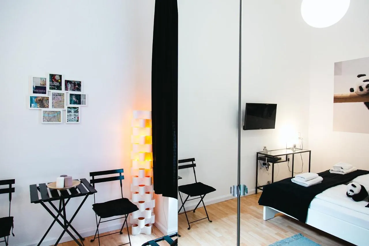 Black & White Apartment With A Gift Soft Panda Budapest Hungary