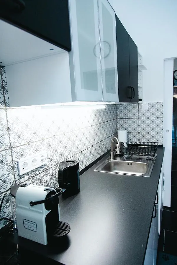 Black & White Apartment With A Gift Soft Panda Budapest