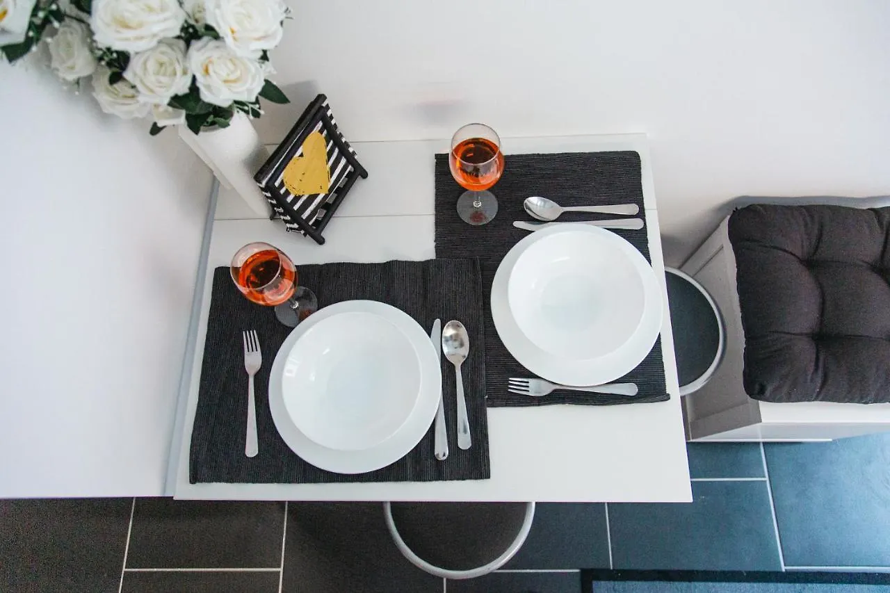 Black & White Apartment With A Gift Soft Panda Budapest Hungary