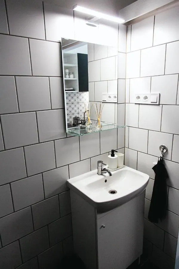 Black & White Apartment With A Gift Soft Panda Budapest